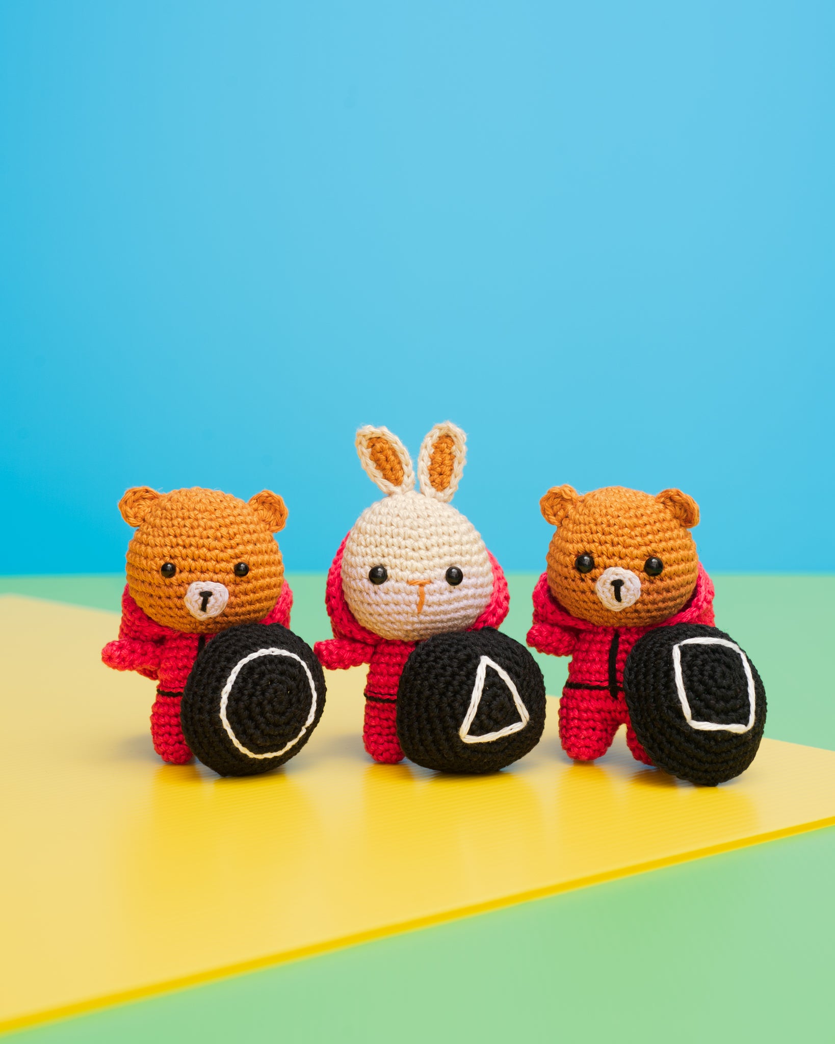 Masked Bearys Amigurumi Pattern & Kit