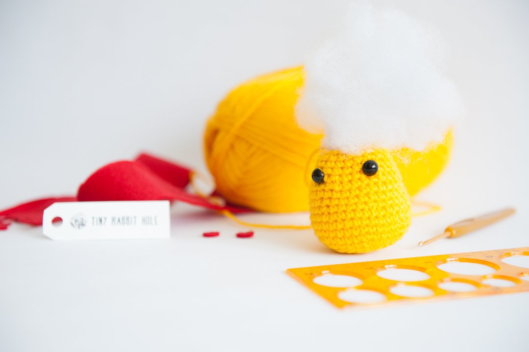 tiny rabbit hole - polyfiber cotton fiber POLYESTER PELLETS UPCYCLED stuffing amigurumi material