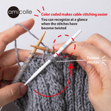Amicolle Cable Stitch Needles Assorted (Color coded)
