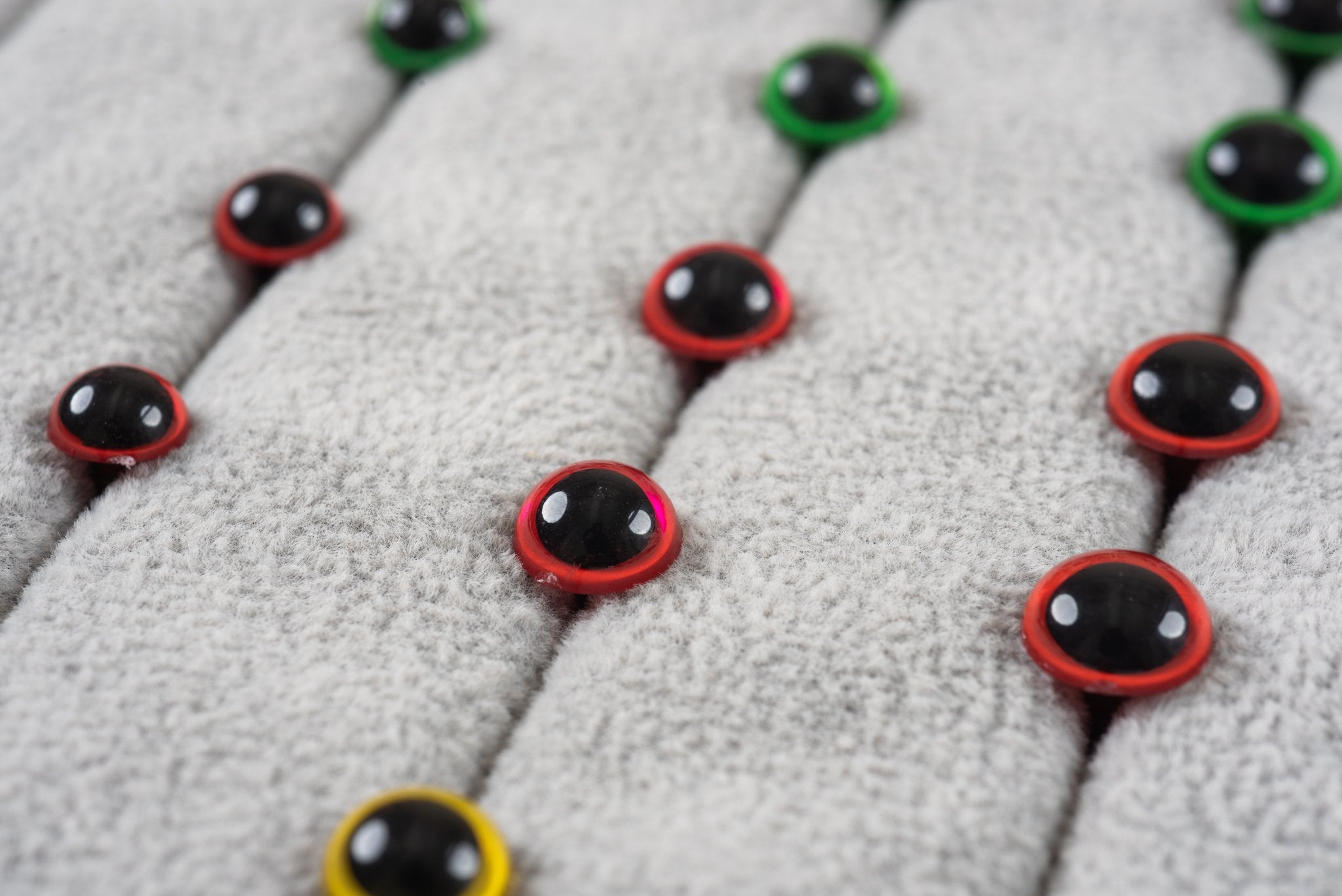 Tiny Rabbit Hole Red Safety Eyes with Round Pupil