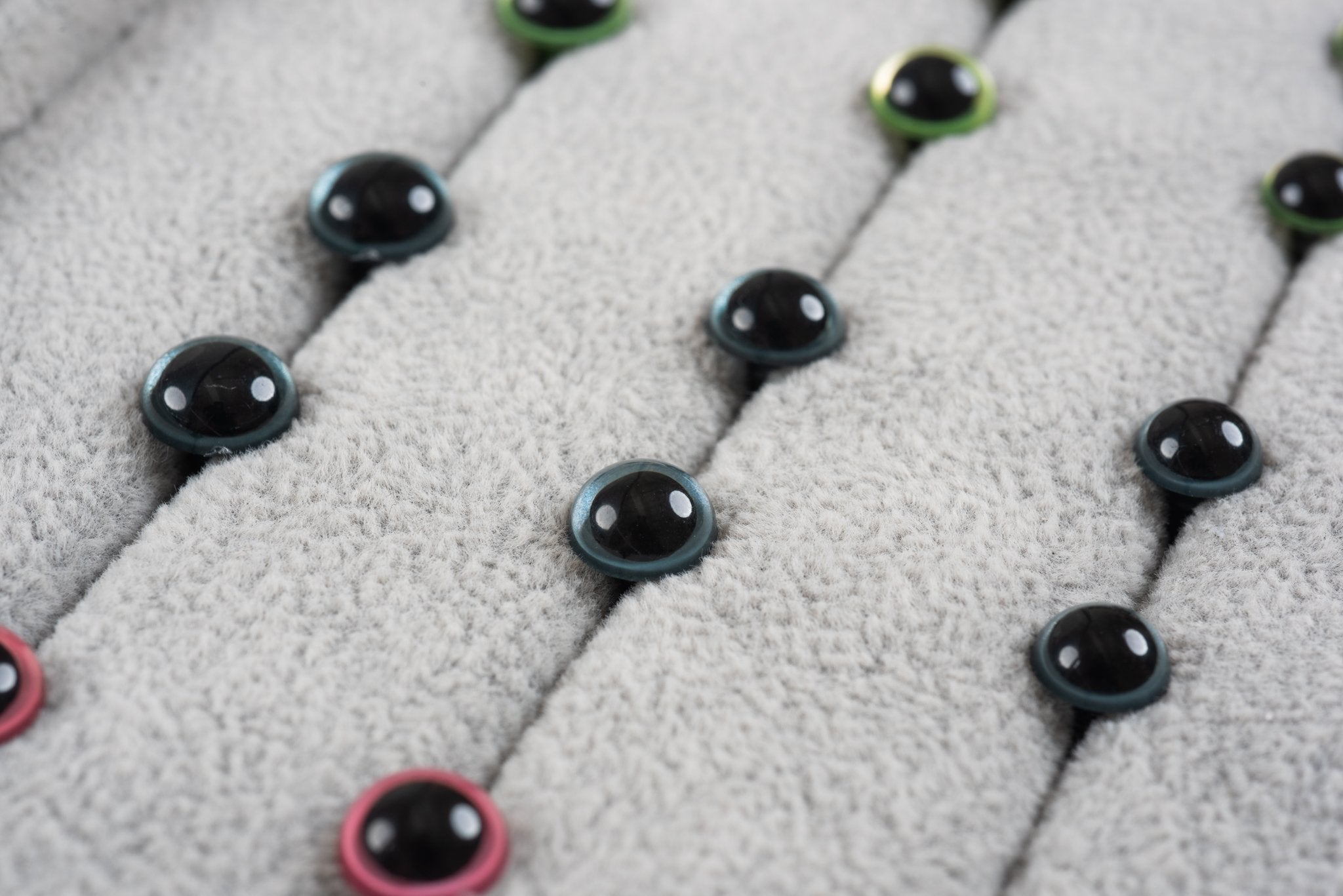 Tiny Rabbit Hole Gray Safety Eyes with Round Pupil