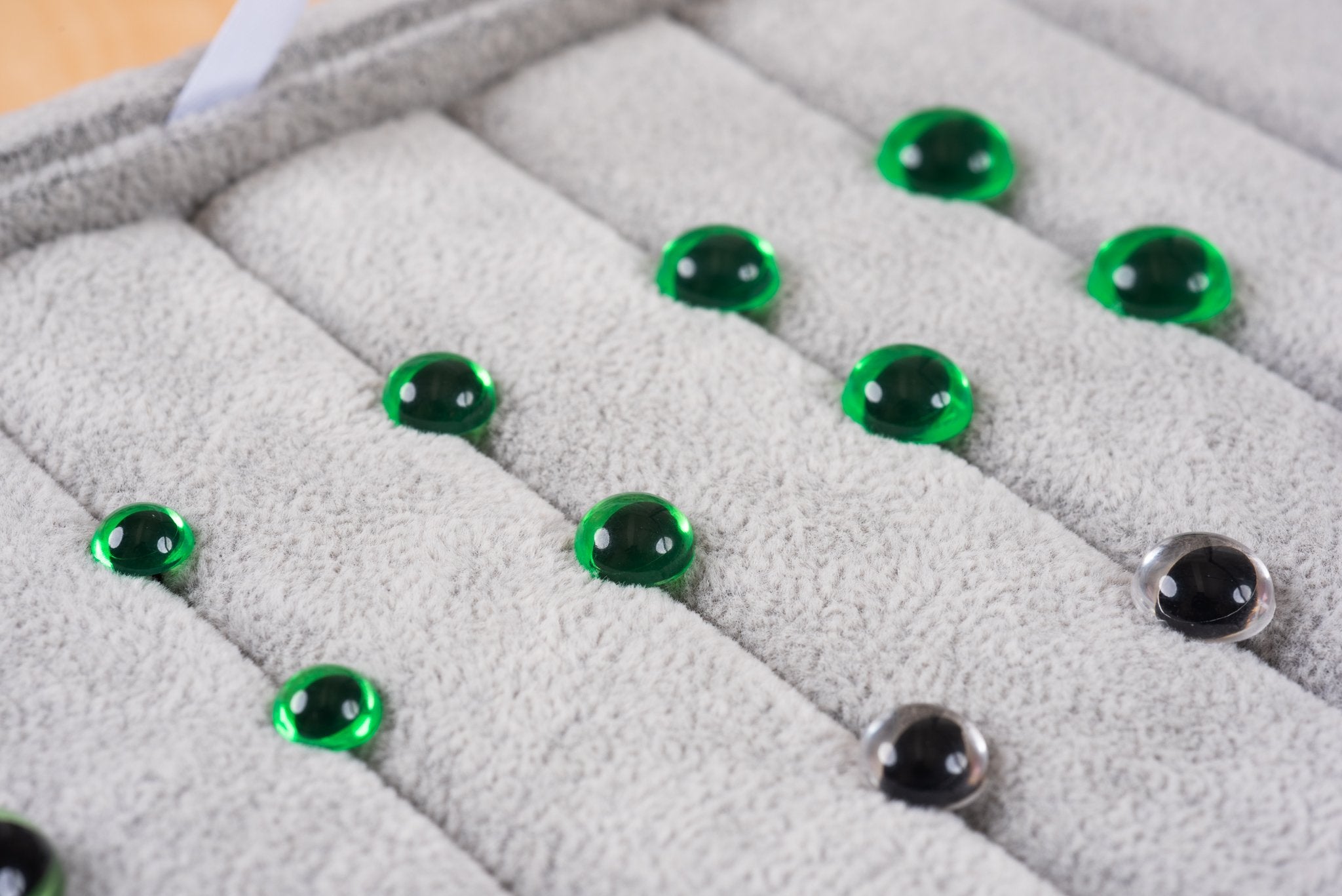 Tiny Rabbit Hole Translucent Green Cat Safety Eyes