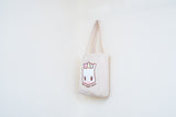 Tiny Rabbit Hole - Yuni Chan the Rainbow Unicorn Beige Tote Bag 