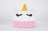 unicorn basket wonderland amigurumi crochet basket practical tea carrot bunny rabbit workshop crochet singapore