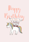 Rainbow Unicorn Birthday Card