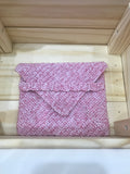 Sakura Clutch in Variegated Pink/White
