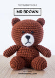 tiny rabbit hole - crochet knit mr brown from line amigurumi crochet pattern 